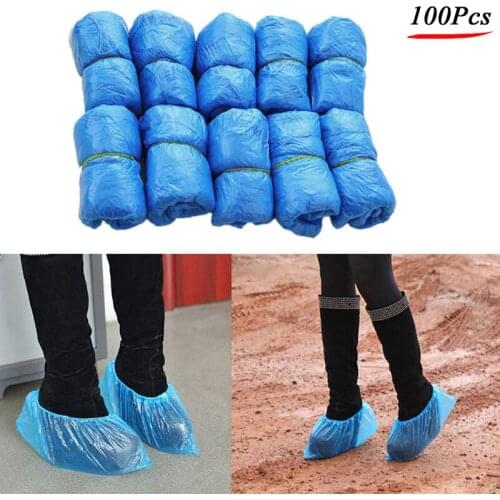 100Pcs Shoe Covers - Disposable Hygienic Boot Cover for Household, Construction, Workplace, Indoor Carpet Floor Protection