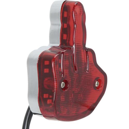 12V LED Motorcycle Taillight Rear Brake Lamp Unique Middle Finger Styling Fits for Yamaha