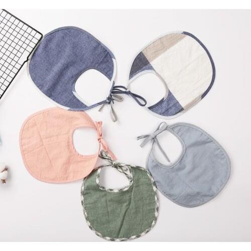 5Pcs/lot Cotton Bandana Baby Babador Feeding Smock Infant Burp Cloths Cartoon Saliva Towel Baby Eating Accessory Soft Baby Stuff