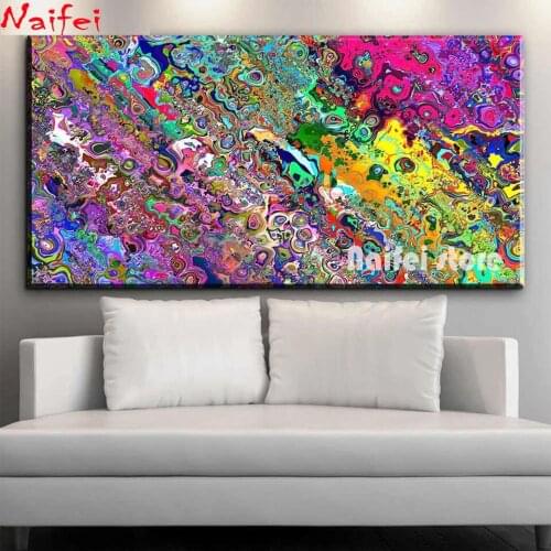 Diamond Painting Large Art Abstract Colored Full Square Round Drill DIY 5d Mosaic Full Embroidery Rhinestone Cross Stitch Decor