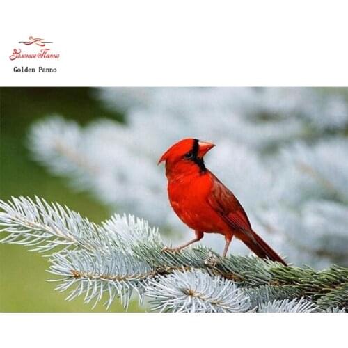 GOLDEN PANNO Diamond Painting Full Square 5D Diy Daimond Embroidery Diamant Mosaic Sale Displasy Broderie Diamant Red ostrich 02