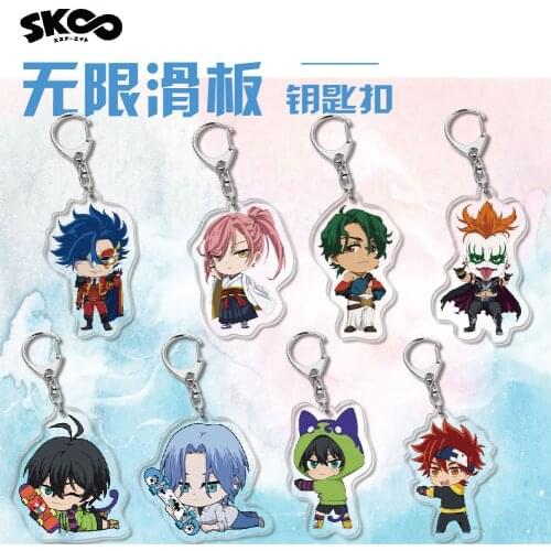 SK8 The Infinity Keychains Cosplay Miya Langa Reki Cherry Blossom Adam Key Rings Kawaii Pendants Fashon Jewerly Gifts