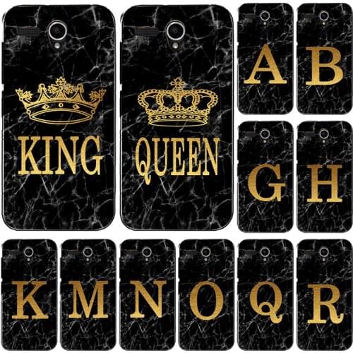 Phone case For Lenovo A606 A 606 Marble Golden alphabet background Soft Print Cover Fundas