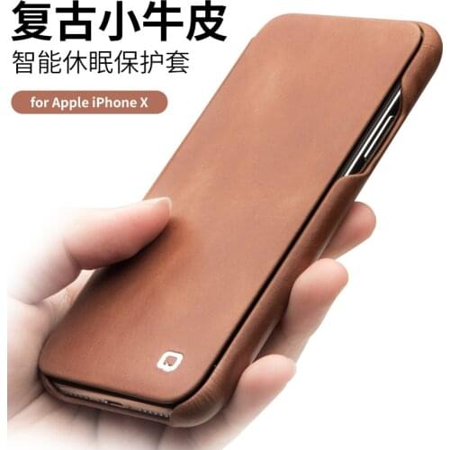 New Wallet Phone Pouch Bags Card Pocket For iPhone X Genuine Full Grain Leather Cover Phone Case For iPhoneX Intelligent Smart