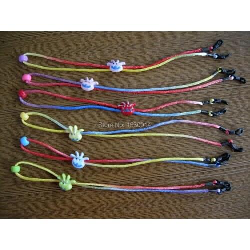Colorful cartoon character adjustable kids eyeglass frame silk cords children eyewear Neck Strap Rope eyglass holder