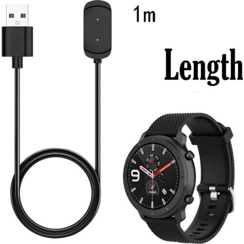 1M USB Dock Charger For Xiaomi Amazfit GTR 47mm 42mm Date Cable Charging For Amazfit GTR 47 42mm Smart Watch Accessories