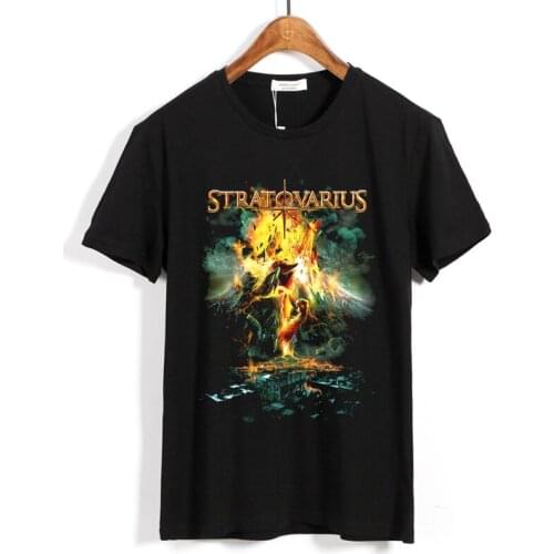 11 designs volcanic Stratovarius Finnish Band Rock Brand 3D Shirt Punk heavy power Metal 100%Cotton Customize tee Streetwear