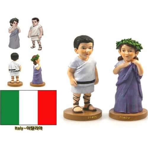 Hot Sale Hand-painted Italy National Costumes A Pair Of Doll Statue Resin Crafts Tourism Souvenir Gifts Collection Home Decor