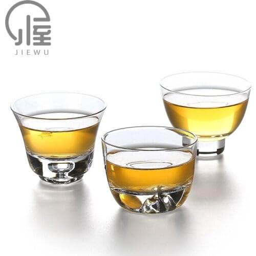JIEWU Japanese Style High Temperature Resistant Glass Handmade Craft Glass Cup 2021 New Hot Office And Home Tea Set Accessories