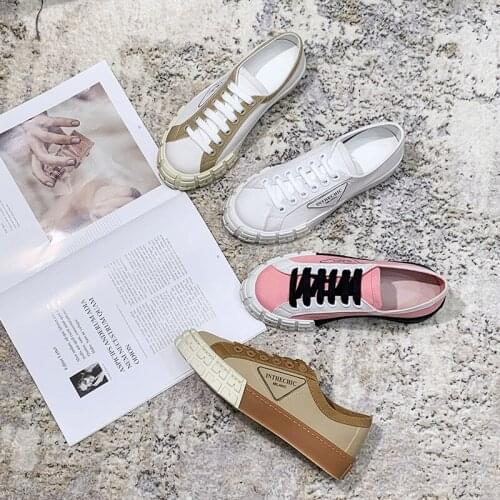 Canvas Shoes Women Mixed Colors Casual Shoes Female Leisure Running Shoes Thick Bottom New Luxury Brand Fashion Shoes for Women