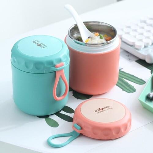 Lunch Box Stainless Steel Portable Bento Box Insulated Leak-proof Container For Kids Office Workers Handheld Soup Cup Lunch Box