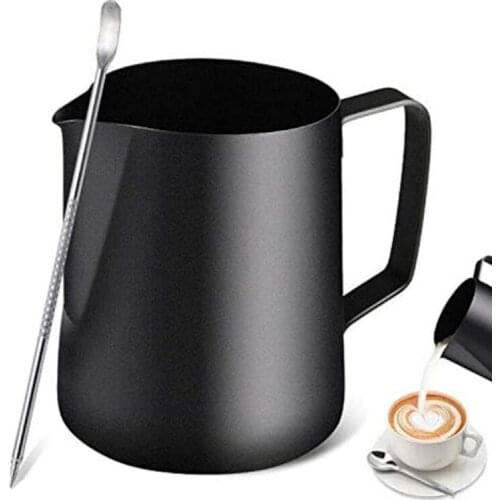 Stainless Steel 350ml 600ml Barista Mini Black Maker Frother Arab Steaming Frothing Latte Set Milk Bag Jug Pitcher Coffee