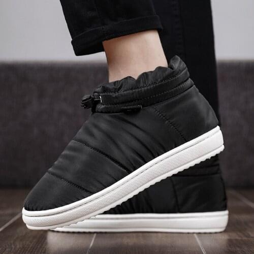 New arrivals 2020 winter mens plush warm snow boots thickened PU snow boots household