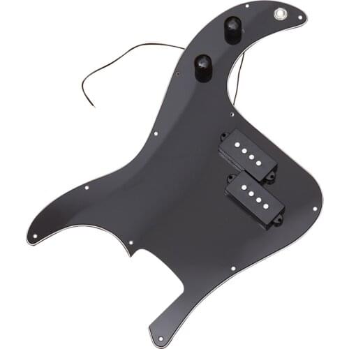PB Bass 3 Ply Prewired Loaded Pickguard Pickup Plate Set for Precision Bass Electric Guitar Musical Instrument Accessories Black