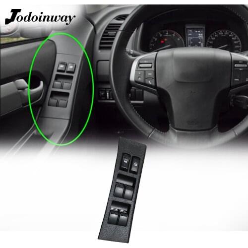 Car Master Electric Power Window Control Switch Window Lifter Button With Panel Accessories For Isuzu Dmax D-Max D-Mux Black