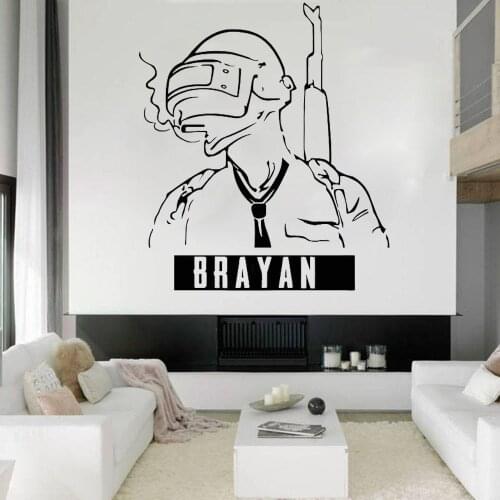 Personalised Wall Decals Game Controller Wall Sticker For Kids Rooms Home Decor Bedroom Stickers Room Decal Customized B516
