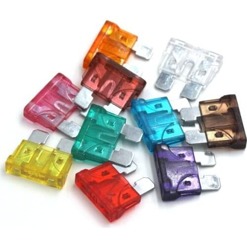 10PCS Auto Car Truck Standard Blade Fuse 1A 2A 3A 5A 7.5 A 10A 15A 20A 25A 30A 40A Car Boat Truck SUV Automotive Replacement