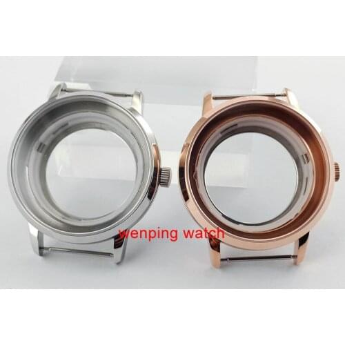Polishing bezel Miyota 8205/8215/821A,Mingzhu DG2813/3804 Kit 40mm Silver Sapphire Watch Housing