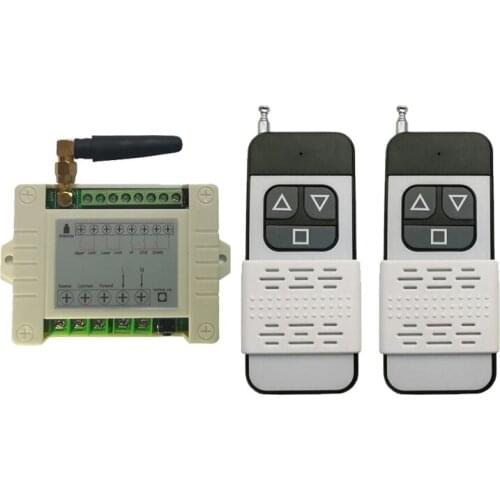 High Power 110V 220V AC 10A Motor Wireless Remote Control Switch Roller Shutter Door Electric Curtain Remote Forwards Reverse