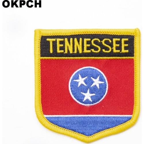 U.S.A Tennessee State Iron On Patch Embroidered Clothes Patch For Clothing Stickers Garment 10pcs 6*7cm UPI-0197-S