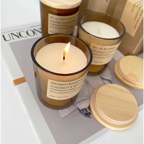 Aromatherapy Glass Candle Jars Wedding Romantic Bedroom Tea Candle Handmade With Lid Vela Led Decorativa Home Decor DE50LZ