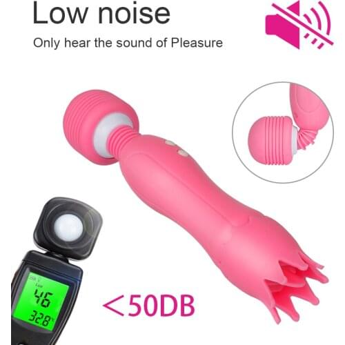 G Spot Clitoris Stimulator 12 Speed Tongue Licking AV Vibrator Powerful Magic Stick Sex Toys For Woman Sex Shop Toys For Adults