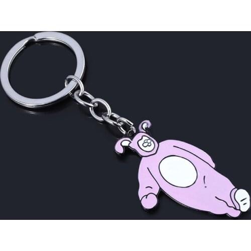 TV Show Friends Keychain Chandler Muriel Bing Pink Rabbit Key Chain for Women Men Car Keyring llavero Jewelry Christmas Gift