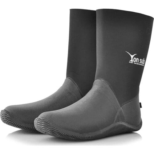 5MM Dry Vulcanized Rubber Diving Boots High Waterproof Shoes Wear-resistant Diving Shoes Used For Car Wash Diving Snorkelling