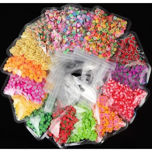 1 Bag 3D Colorful Fruit Mixed Tiny Slices Sticker Polymer Clay DIY Nail Design Acrylic Beauty Polymer Clay Nail Art Accessories