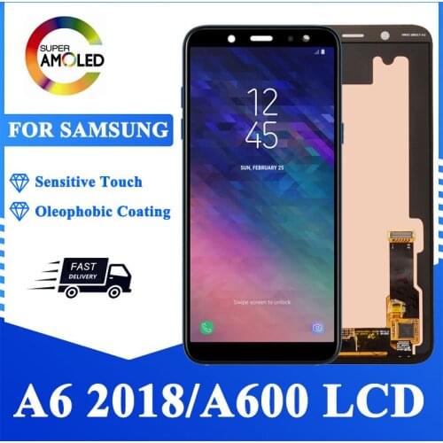 100% Original 5.6'' LCD For Samsung Galaxy A6 2018 A600 LCD For Samsung SM-A600F A600FN Display Touch Screen Digitizer Assembly