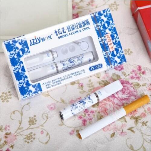 107 blue and white porcelain, health circulation filter, cigarette holder, three sets of mouthpiece