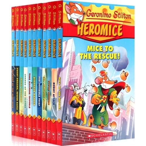 11 Books Geronimo Stilton Heromice Picture Book Children Reading Book Young-adult Novel English Comic Story For Age 5-12