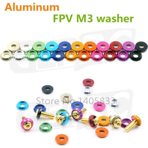 20pcs CNC 6061 aluminum M3 Aluminum Washer for FPV Racing Quadcopter fame
