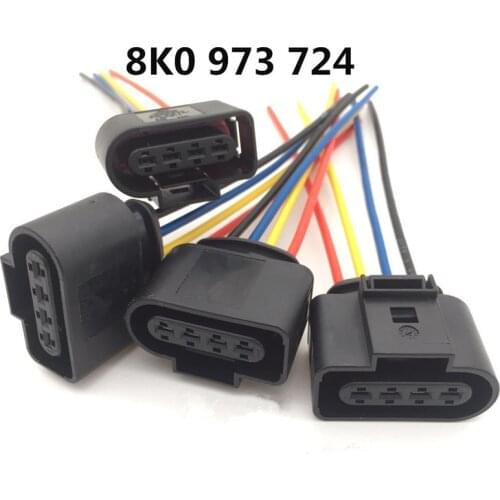 4pcs/lot 4 Pin Engin Ignition Coil Connector Plug Wiring Harness Kit For Audi A4 A6 VW Golf Passat Seat Skoda 1.8T 8K0 973 724