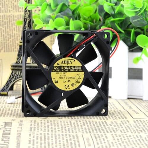 Free shiping ADDA AD0812MB-A70GL 80*80*25mm 80mm 8cm 8025 12V 0.15A Cooling Fan Axial Fan