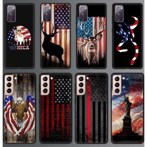 United States American Flag Phone Case For Samsung Galaxy S20 FE S10 Plus S21 Ultra 5G S10e S8 S9 Plus S7 Edge Silicone Cover