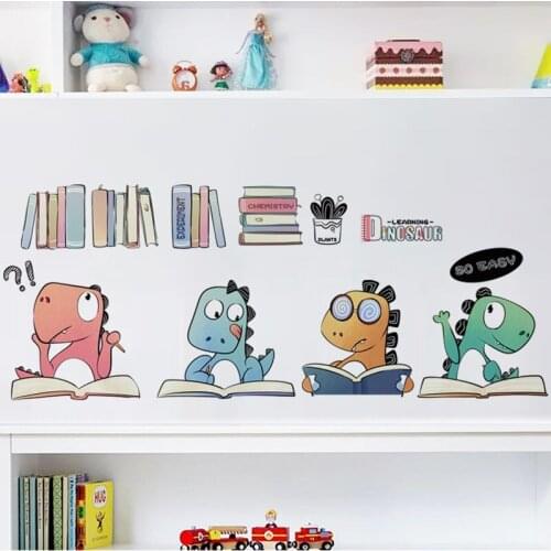 DIY Dinosaur Wall Sticker Boy Girl Kids Rooms Decoration Poster Childern Bedroom Nursery Walls Stair self adhesive Wallpaper Art