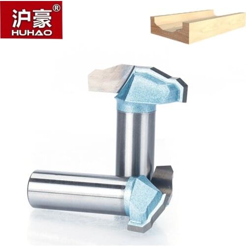 HUHAO 1 PC 1/2" Shank Four Arc CNC Bit Endmill For Wood Woodworking Trimming Router Bits Tool Cabinet Sliding Milling Cutter