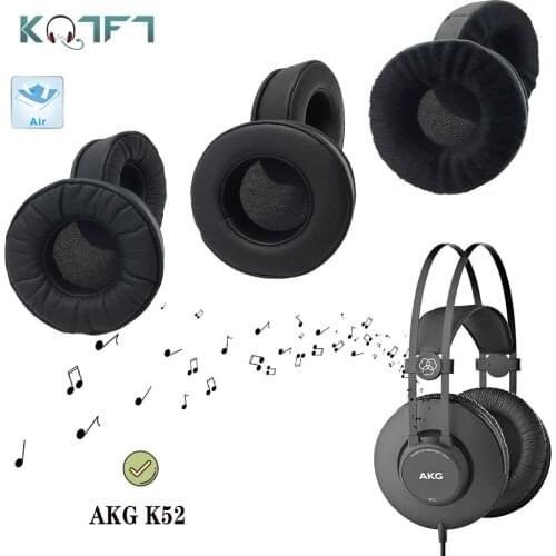 KQTFT Protein skin Velvet Replacement EarPads for AKG K52 Headphones Ear Pads Parts Earmuff Cover Cushion Cups