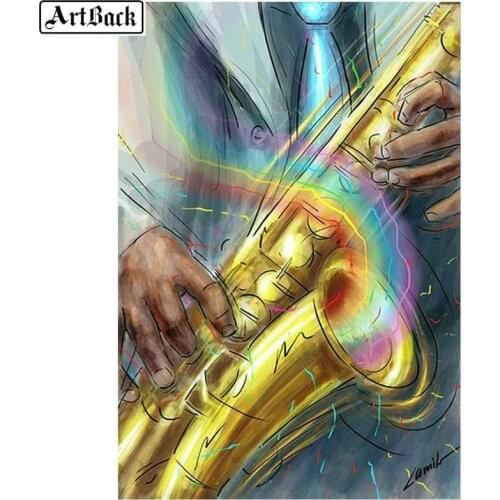 5d diy diamond painting saxophone musical instrument pattern full square drill diamond embroidery set diamond mosaic home decor