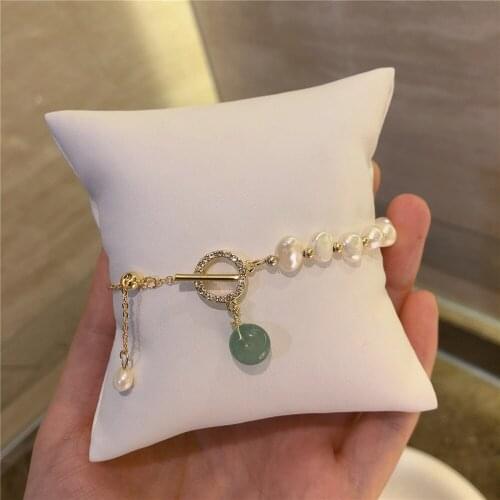 New style micro-inlaid zircon freshwater pearl bracelet Simple titanium steel high-quality jewelry ladies gift jewelry