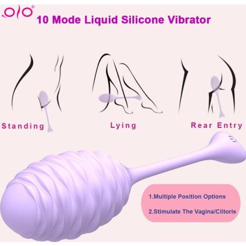 OLO Wireless Vibrators For Couples Dildo G-spot Silicone Stimulator Double Vibrators Silicone Sex Toys For Woman Masturbator