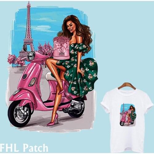 Patches For Clothes Thermal Sticker On Clothing Iron On Patches Print-on T-shirt Fashion Women Princess Heat Transfer S2-D48
