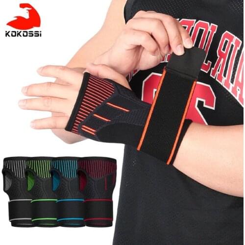 KoKossi SUPPORT 1PCS High quality Sport Protective Gear Boxing hand wraps support+Weightlifting Bandage Wristband Support