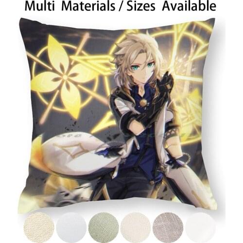 Albedo Genshin Impact Pillow Case Throw Pillow Cover Cotton Linen Flax Albedo Genshin Impact Amber Genshin Impact Xiao Genshin