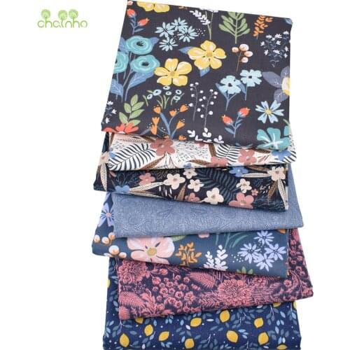 Dark Floral Series,Printed Twill Cotton Fabric,Patchwork Cloth For DIY Sewing Quilting Baby&Childs Bedclothes Material