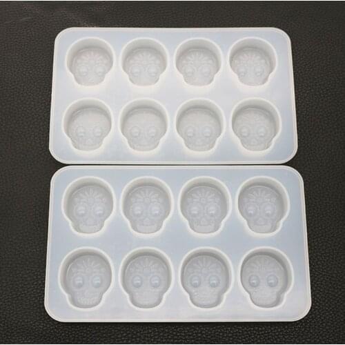 DIY Skull Head Pendant Resin Casting Fondant Silicone Mold Jewelry Baking Tools