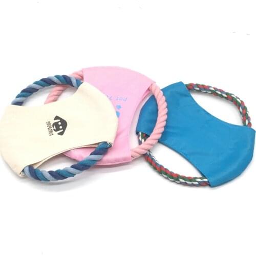 Dog Outdoor Training Flying Discs Durable Pet Puppy Interactive Toy Nylon Big Dogs Game Chew Rope Toy Funny Flying Saucer Toys