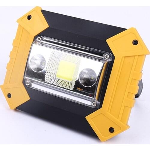 Led Portable Spotlight COB Super Bright Led Work Light Rechargeable for Outdoor Camping Lampe Led Flashlight by 18650