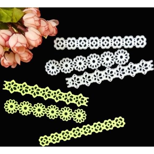Floral Borderlines Metal Cutting Dies Stencils for DIY Scrapbooking/photo album Decorative Embossing DIY Paper Cards